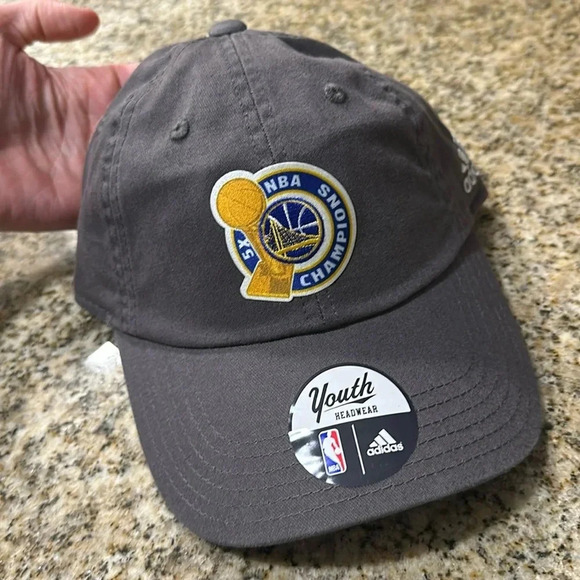 Golden State Warriors Youth Hat 5X NBA championship black Hat NWT - Picture 1 of 2